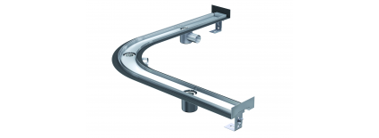 Žľab oblúkový s prírubou